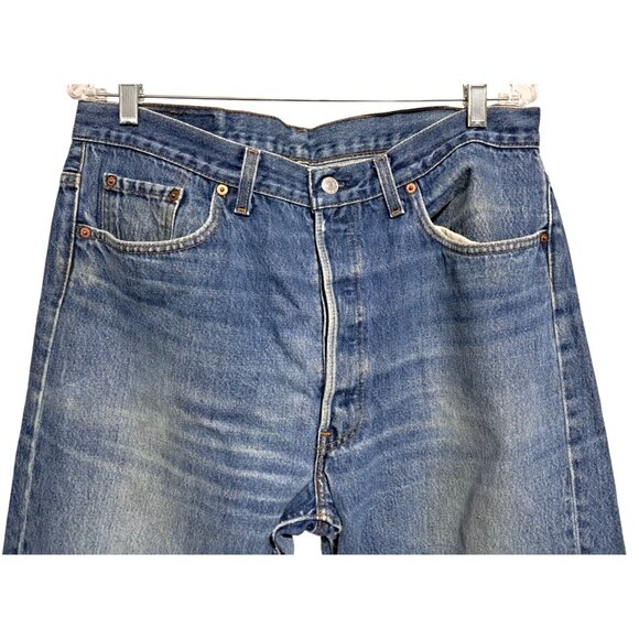 Vintage Levis 501 XX Jeans Madein USA Button Fly Shrink to Fit Blue Denim Levi S - Picture 3 of 15